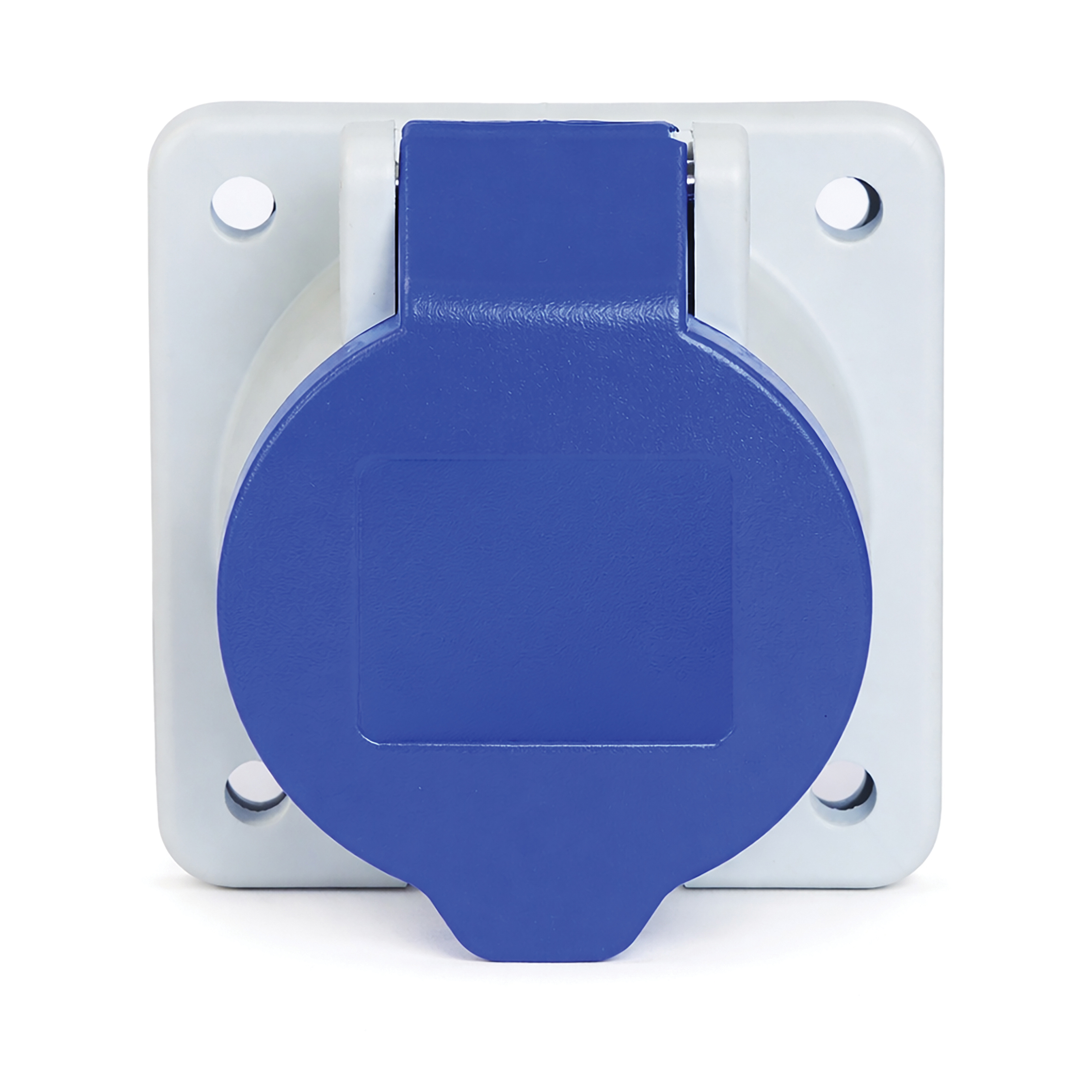 230 V Blue 16 A 3 Contact High Current Angled Outlet Wall Mount ...