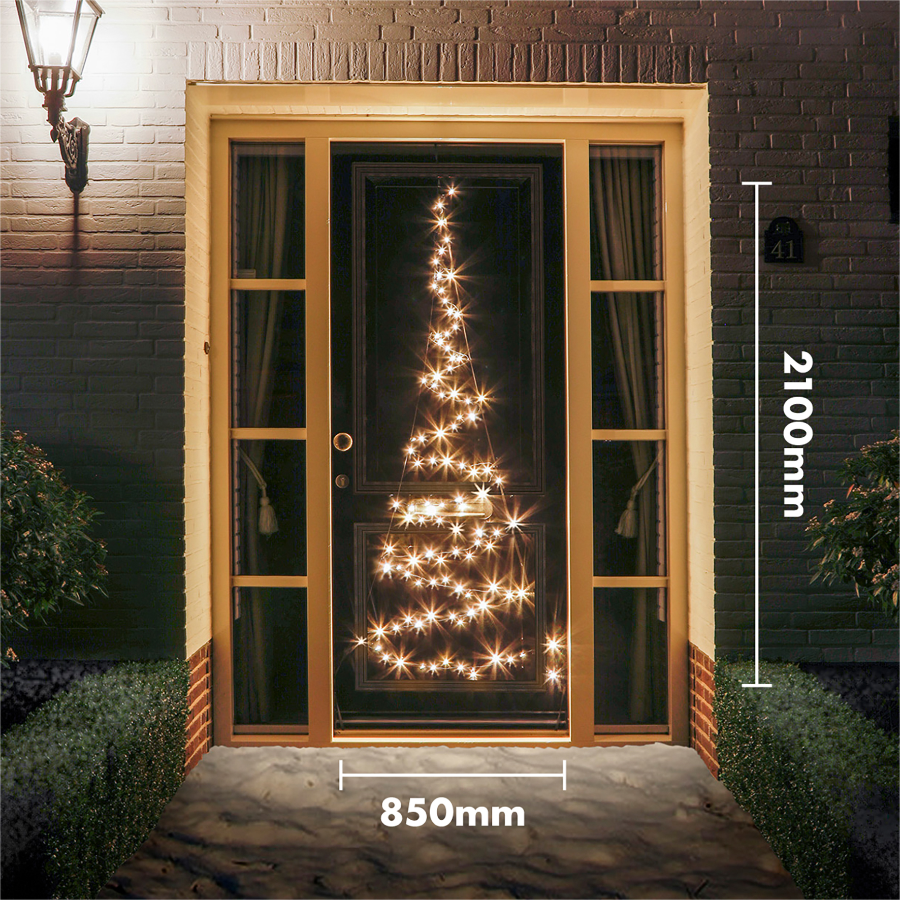 FAIRYBELL Door Tree 120 LED lights create a beautifully illuminated