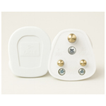 2A Round Pin Mains Plug BS546 White