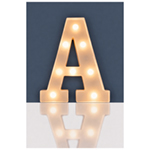 Battery Operated 3D LED Letter Light with Warm White LED