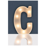 Battery Operated 3D LED Letter Light with Warm White LED