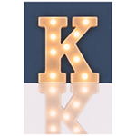 Battery Operated 3D LED Letter Light with Warm White LED