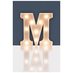 Battery Operated 3D LED Letter Light with Warm White LED