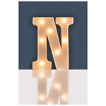 Battery Operated 3D LED Letter Light with Warm White LED