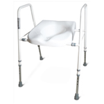 Solo President Width Adjustable Toilet Seat and Frame - Assembled