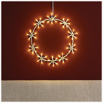 Xmas Haus  Warm White LED Metal Christmas Festive Wreath Ring